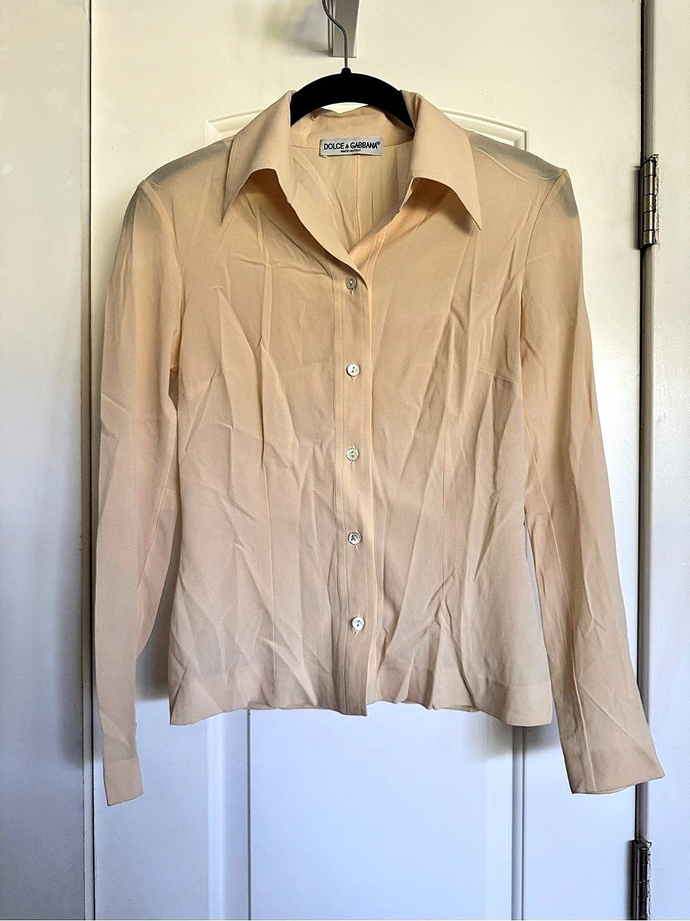 vintage 90s Dolce & Gabbana silk button-down blouse